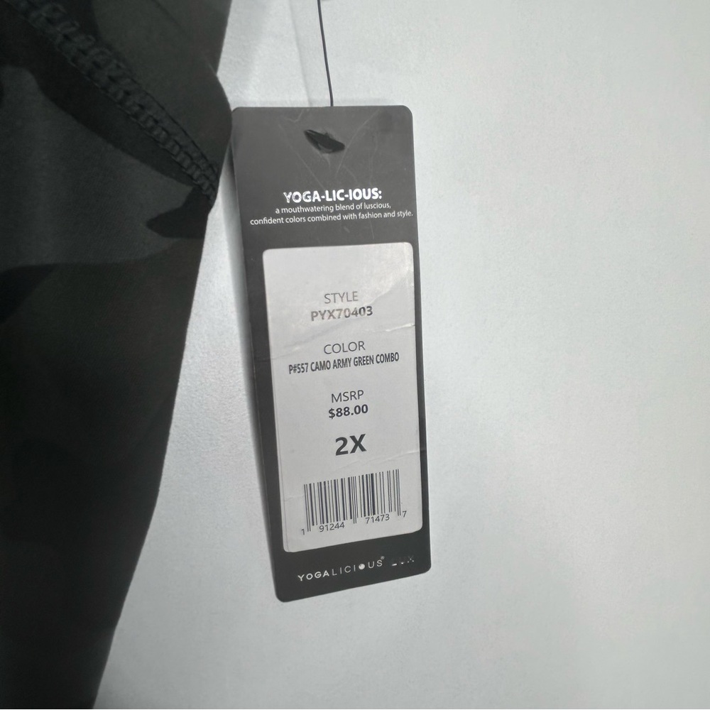 NWT Yogalicious  Lux 7/8 Camo legging 2X - Picture 4 of 10